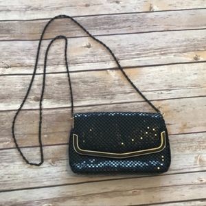 Vintage Black Clutch with Chain